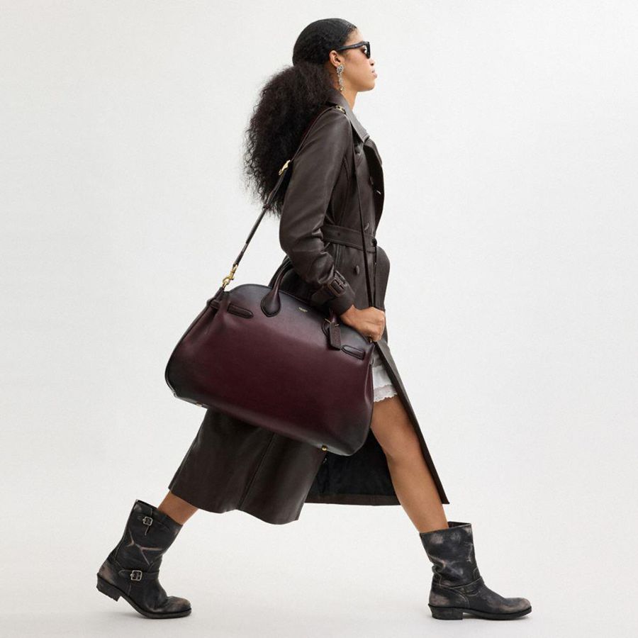 COACH® Soft Empire Carryall 48 Women Tote Bags Burgundy | OGZI48921
