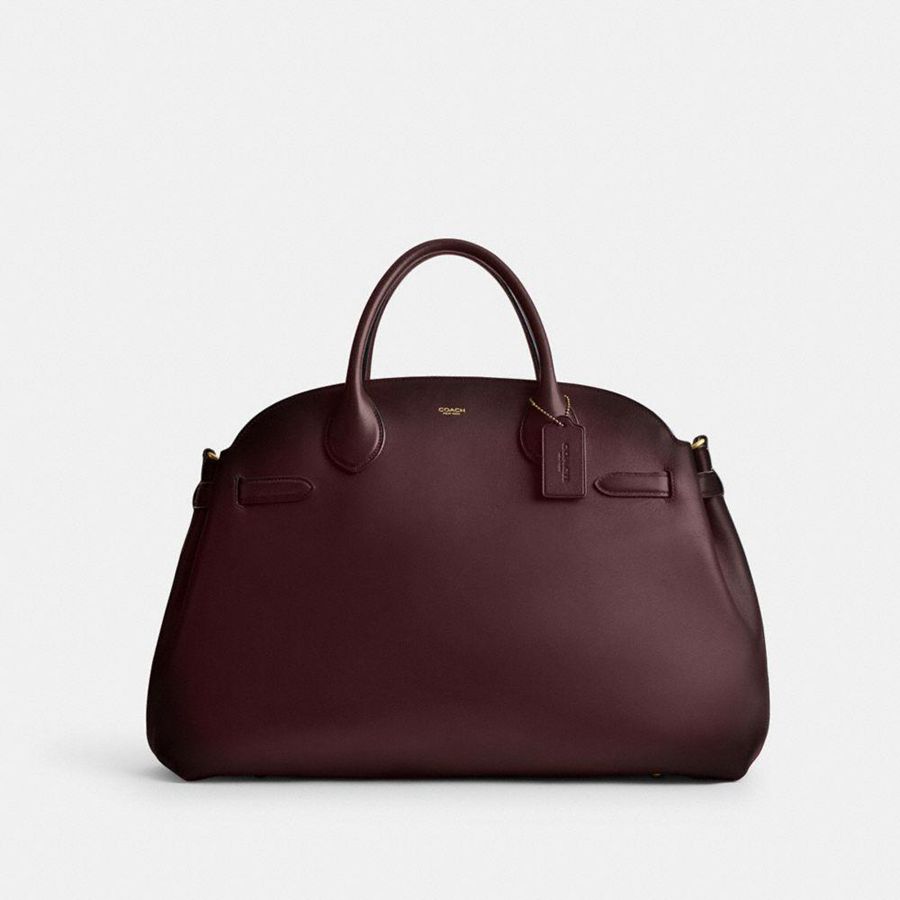 COACH® Soft Empire Carryall 48 Women Tote Bags Burgundy | OGZI48921