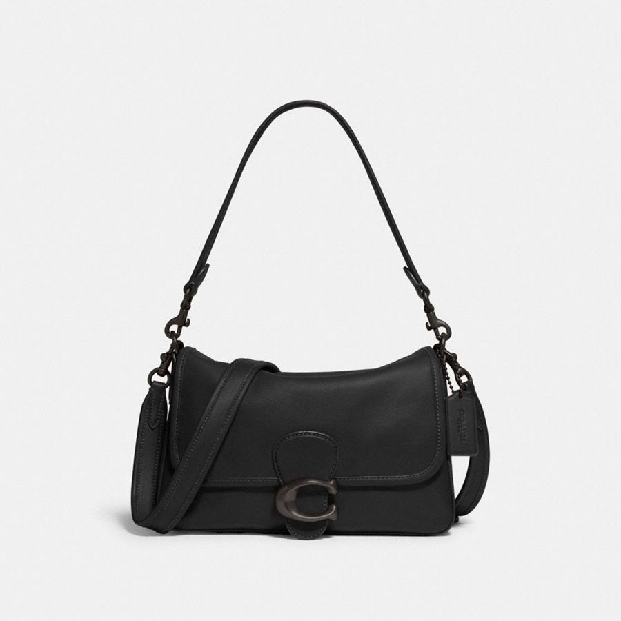 COACH® Soft Tabby Women Shoulder Bag Black | YQXO97081