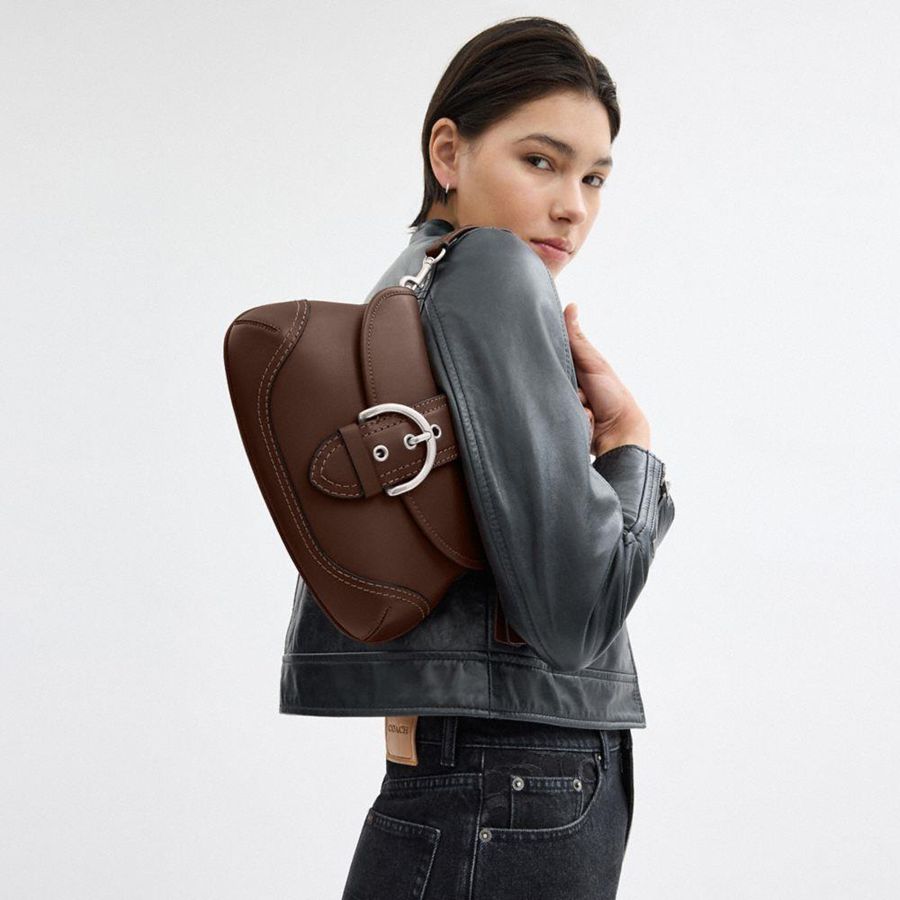 COACH® Soho Flap In Regenerative Leather Women Shoulder Bag Brown | NYXI70938