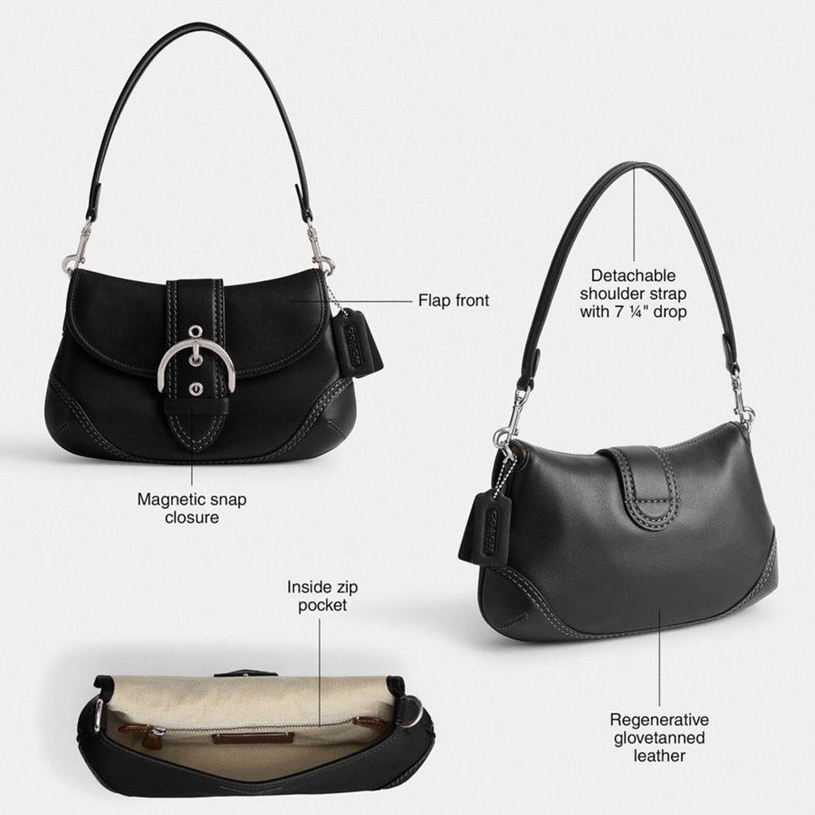 COACH® Soho Flap In Regenerative Leather Women Shoulder Bag Brown | NYXI70938