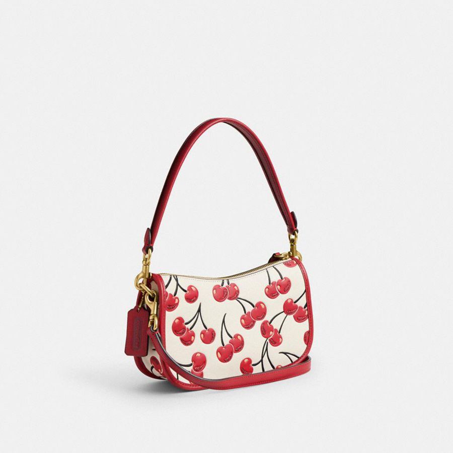COACH® Swinger With Cherry Print Women Crossbody Bag Red | MQFX61870