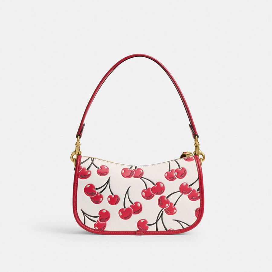 COACH® Swinger With Cherry Print Women Crossbody Bag Red | MQFX61870