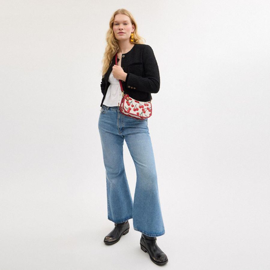 COACH® Swinger With Cherry Print Women Crossbody Bag Red | MQFX61870