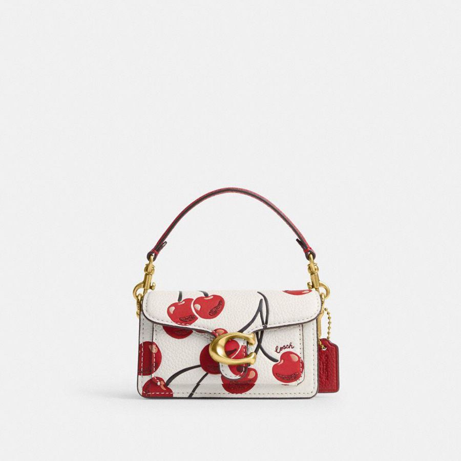 COACH® Tabby 12 With Cherry Print Women Crossbody Bag Red | GOVB51236
