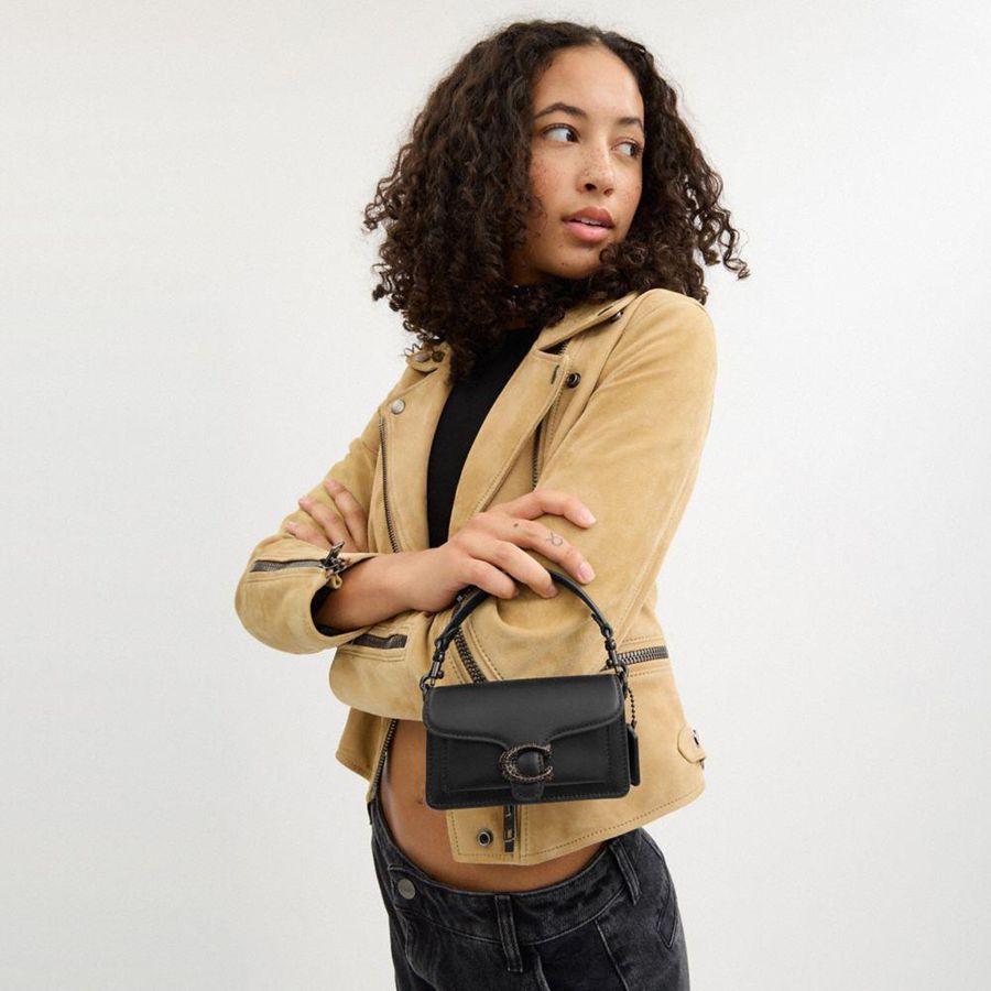 COACH® Tabby 12 Women Crossbody Bag Black | EPTL02398
