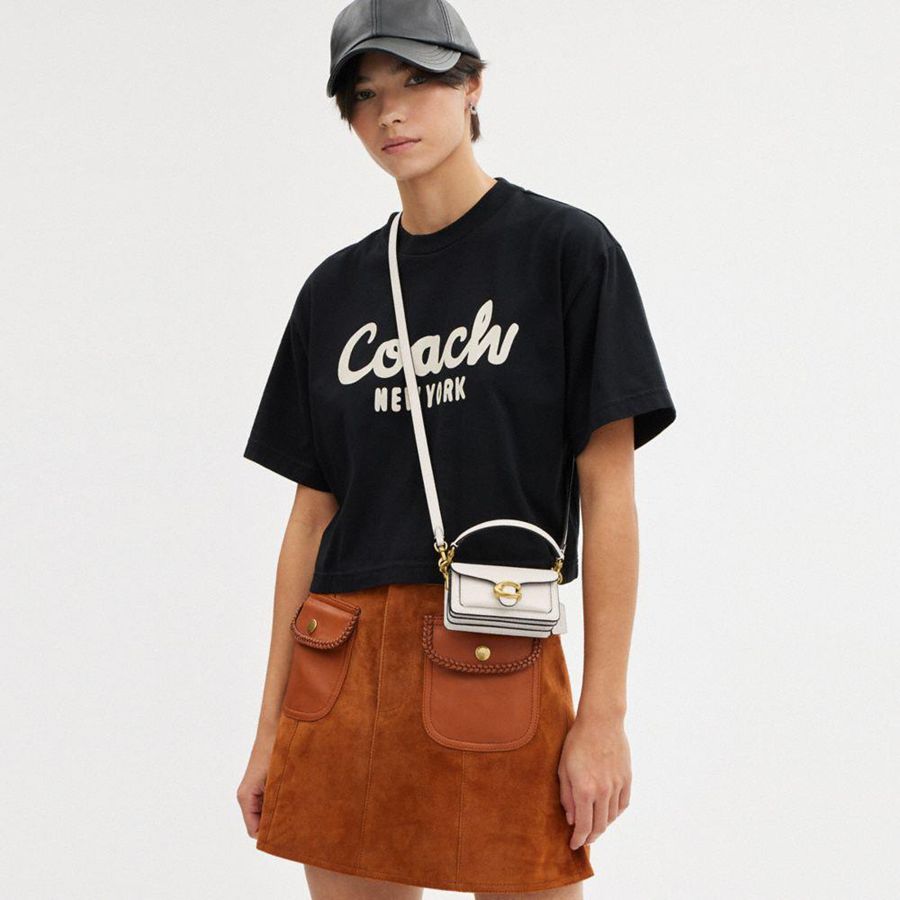 COACH® Tabby 12 Women Crossbody Bag White | EMWZ90435