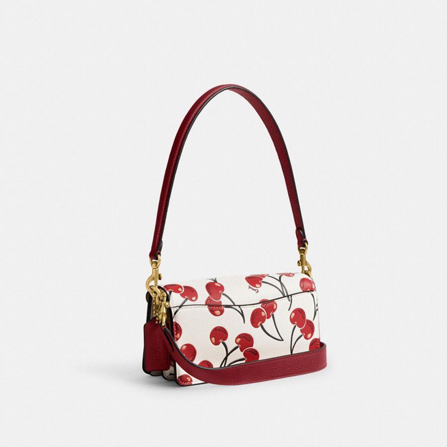 COACH® Tabby 20 With Cherry Print Women Shoulder Bag Red | EHOG83659