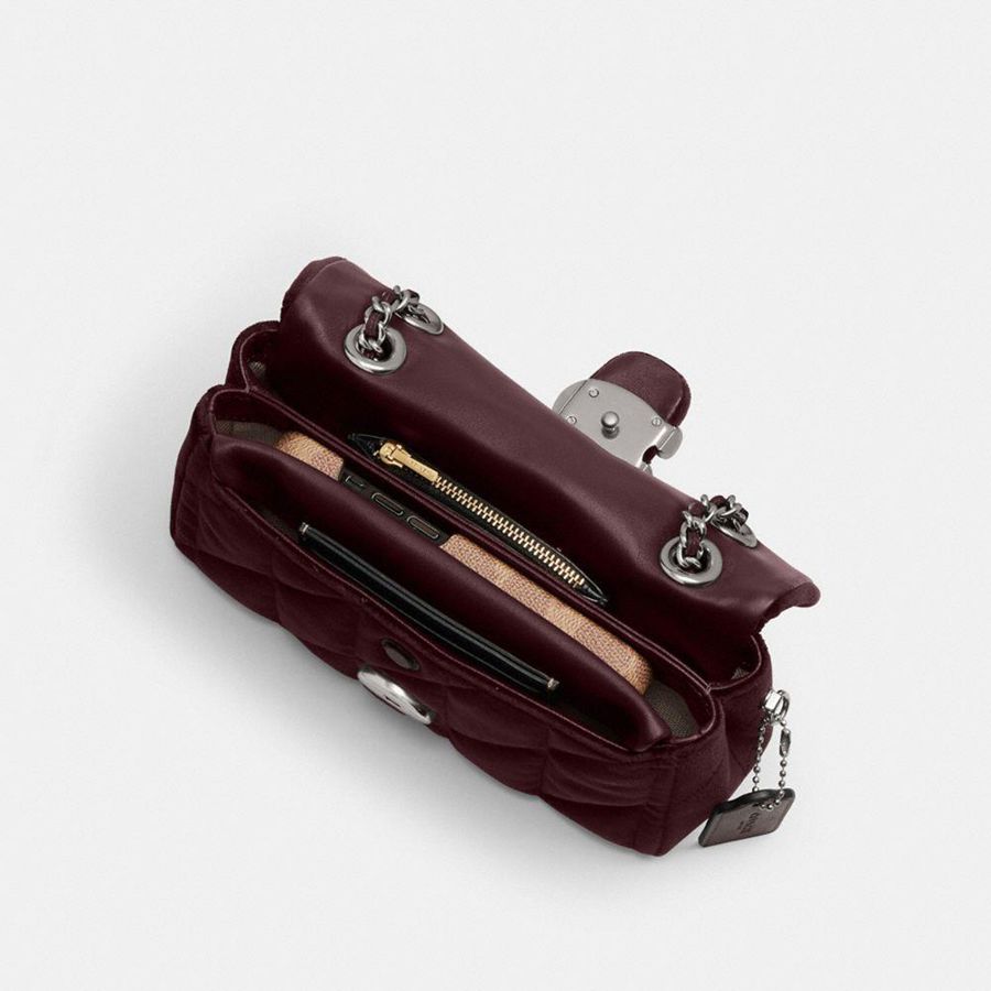 COACH® Tabby 20 With Quilting Women Shoulder Bag Burgundy | QZGN96430