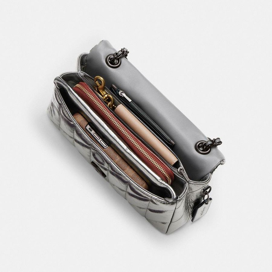 COACH® Tabby 20 With Quilting Women Shoulder Bag Silver | AWKM91208