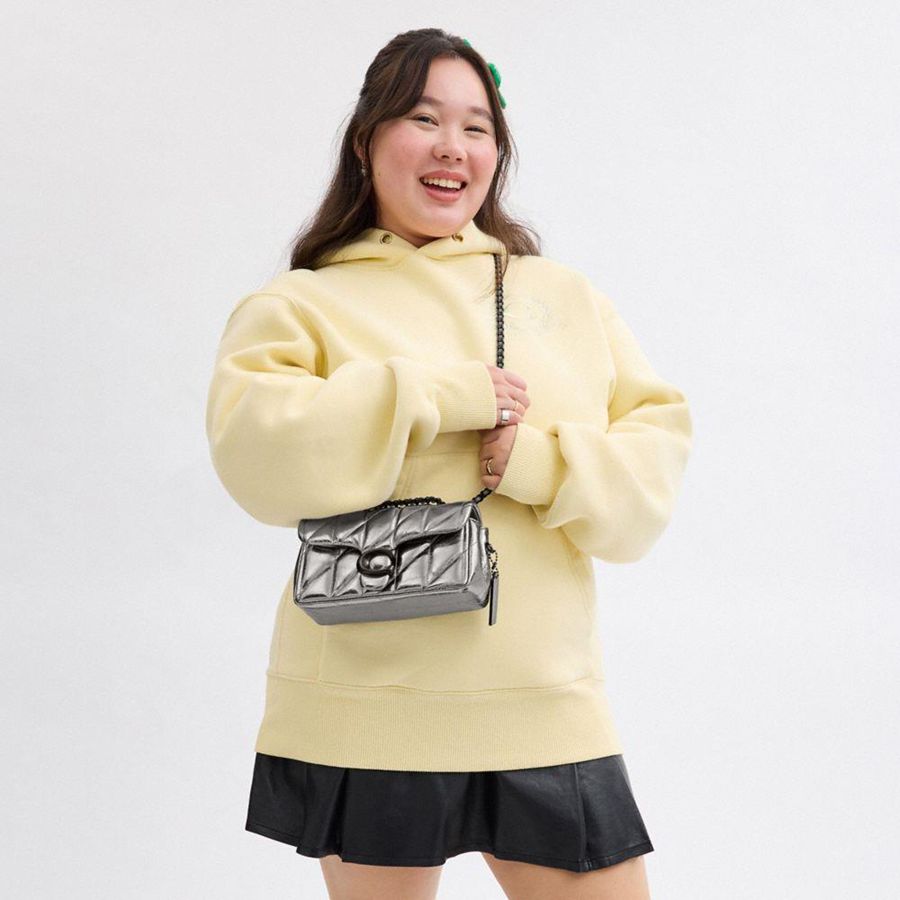 COACH® Tabby 20 With Quilting Women Shoulder Bag Silver | AWKM91208