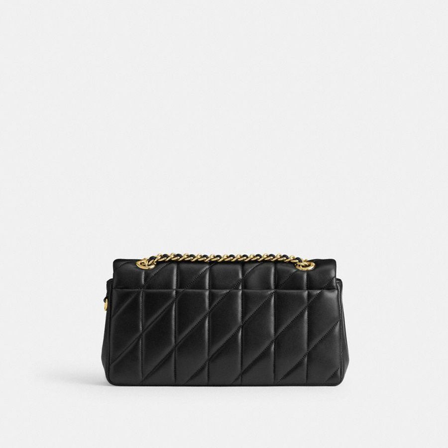 COACH® Tabby 26 With Pillow Quilting Women Shoulder Bag Black | UJWK42368