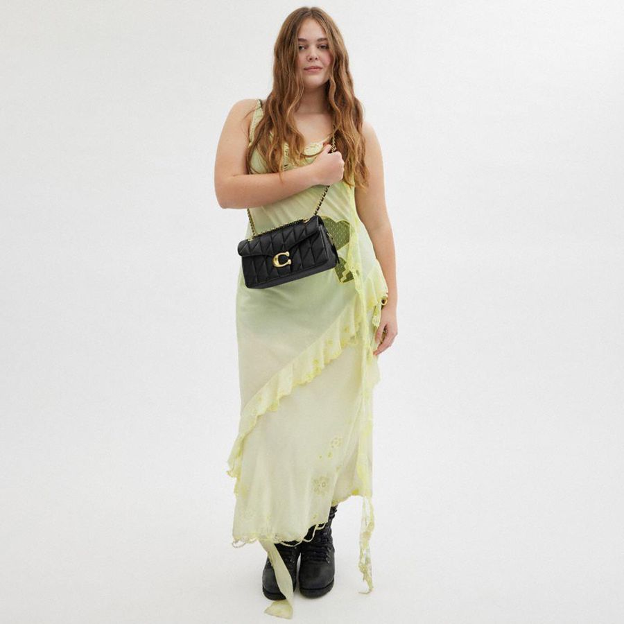 COACH® Tabby 26 With Pillow Quilting Women Shoulder Bag Black | UJWK42368