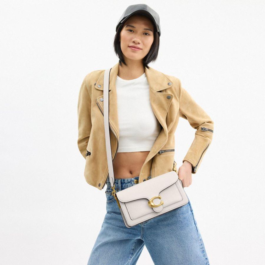 COACH® Tabby 26 Women Shoulder Bag White | QWPY36082