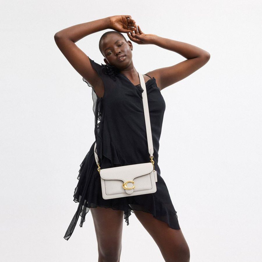 COACH® Tabby 26 Women Shoulder Bag White | QWPY36082