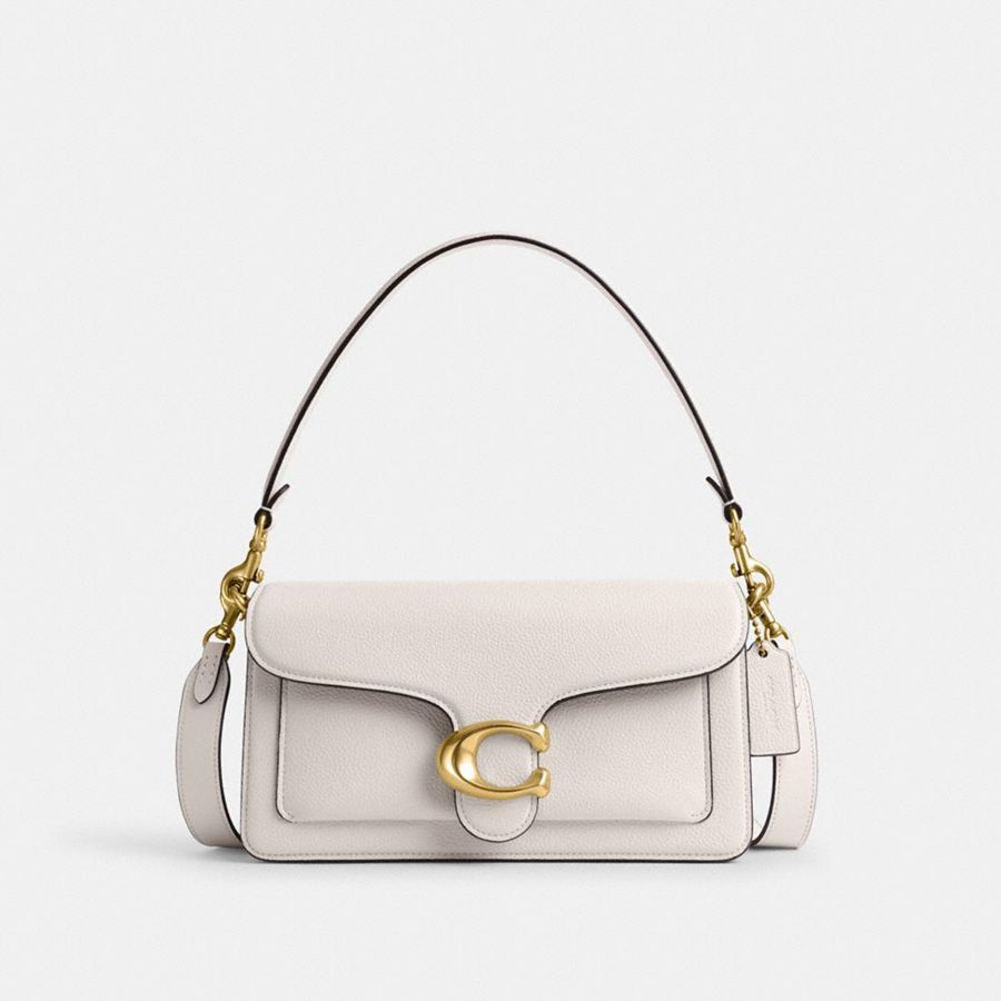 COACH® Tabby 26 Women Shoulder Bag White | QWPY36082