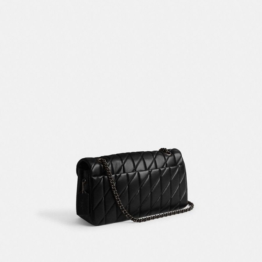 COACH® Tabby 33 With Quilting Women Shoulder Bag Black | GVHJ40793