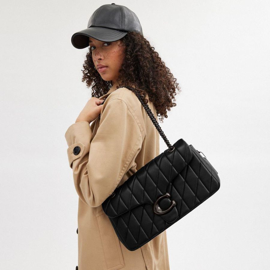 COACH® Tabby 33 With Quilting Women Shoulder Bag Black | GVHJ40793