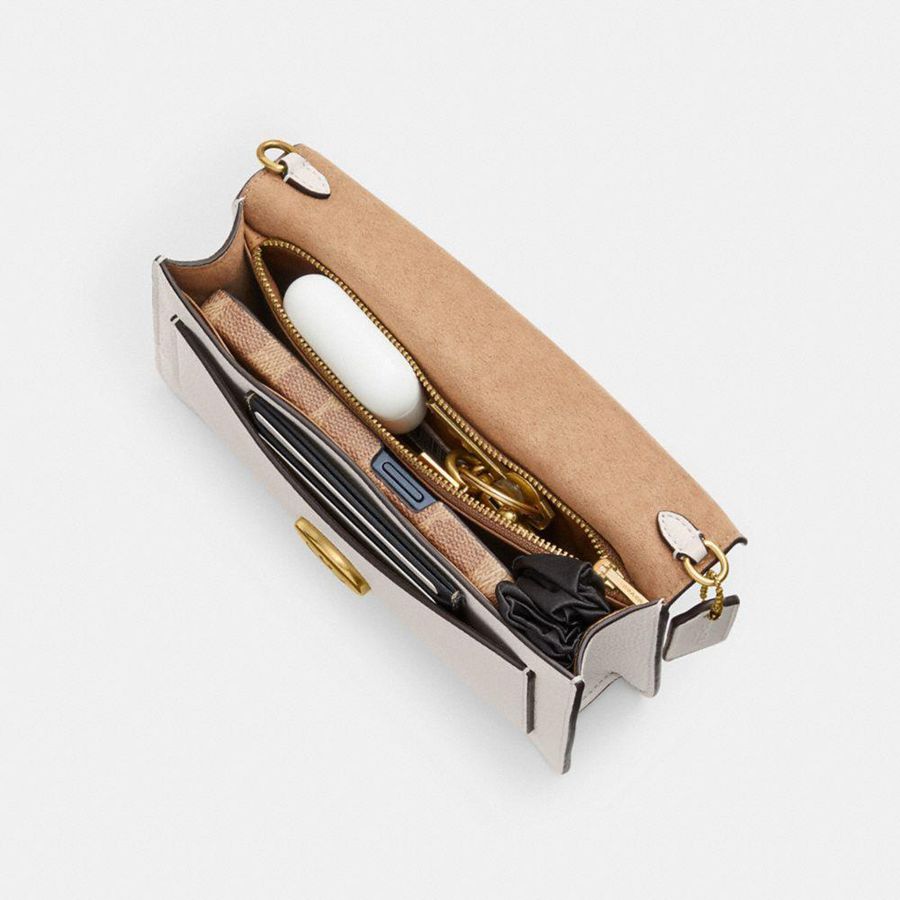 COACH® Tabby Chain Women Clutch Bags White | QPMV46027
