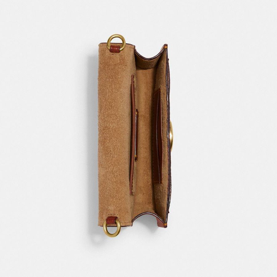 COACH® Tabby Crossbody Wristlet In Signature Canvas Women Clutch Bags Brown | MHFS68419