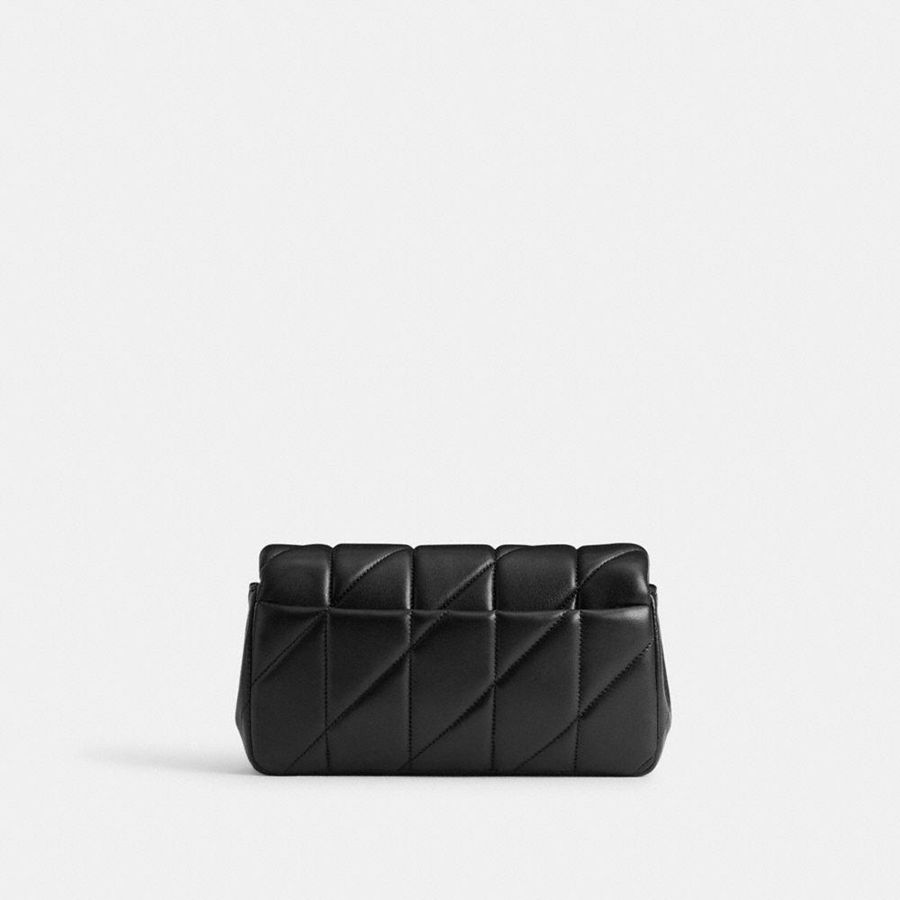 COACH® Tabby Crossbody Wristlet With Pillow Quilting Women Clutch Bags Black | UXFY83291