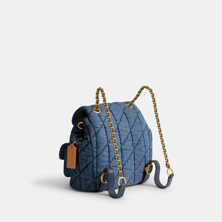 COACH® Tabby With Quilting Women Backpack Blue | FNYV42570