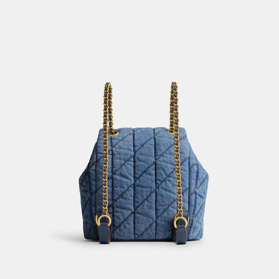 COACH® Tabby With Quilting Women Backpack Blue | FNYV42570