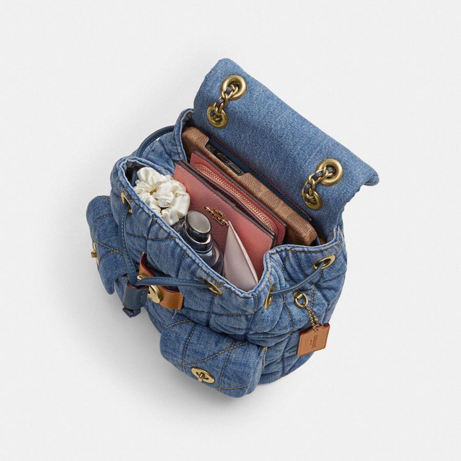COACH® Tabby With Quilting Women Backpack Blue | FNYV42570