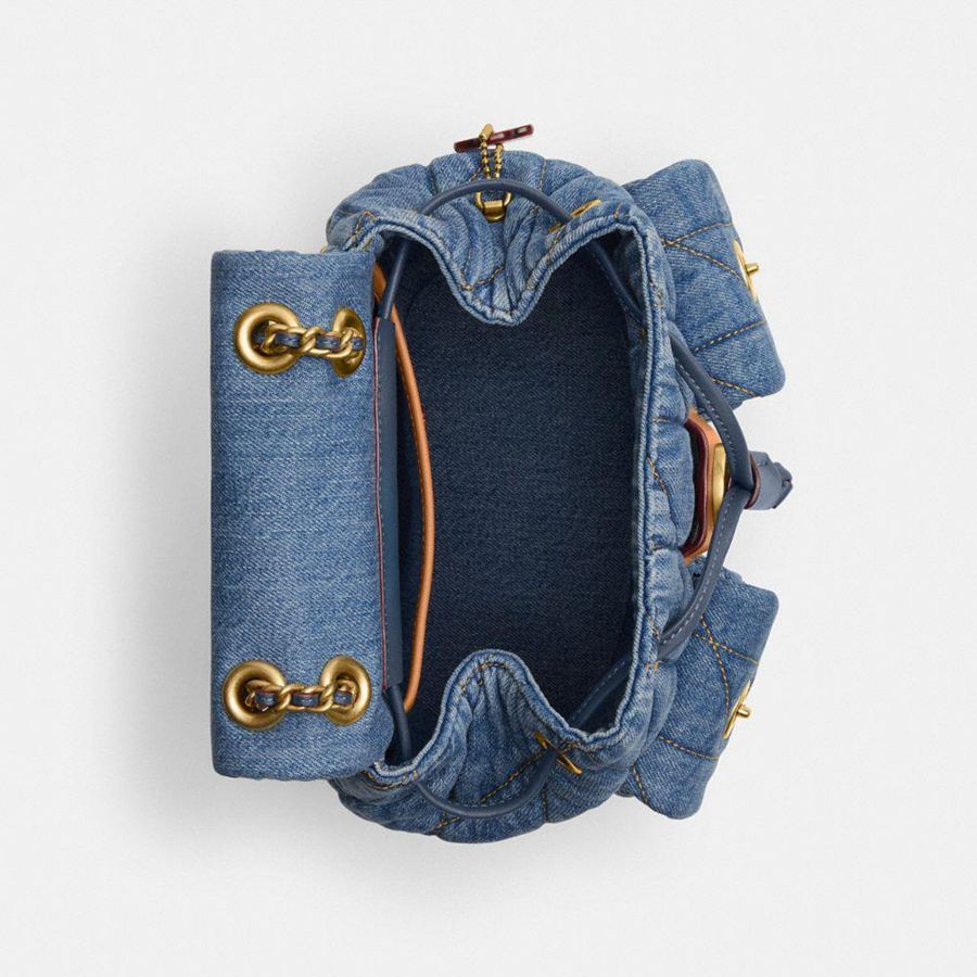 COACH® Tabby With Quilting Women Backpack Blue | FNYV42570