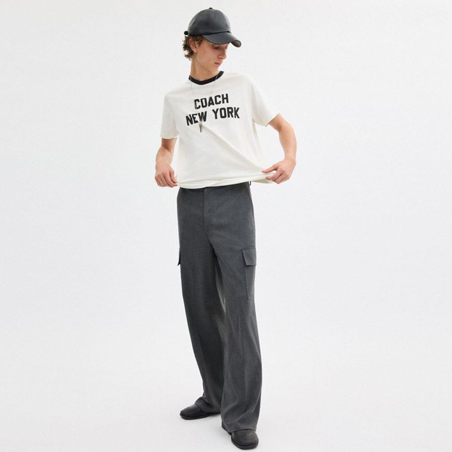 COACH® Tailored Women Pants Grey | JAYM93401