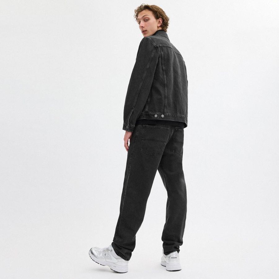 COACH® Taper Jeans In Organic Cotton Men Pants Black | IUZV65174