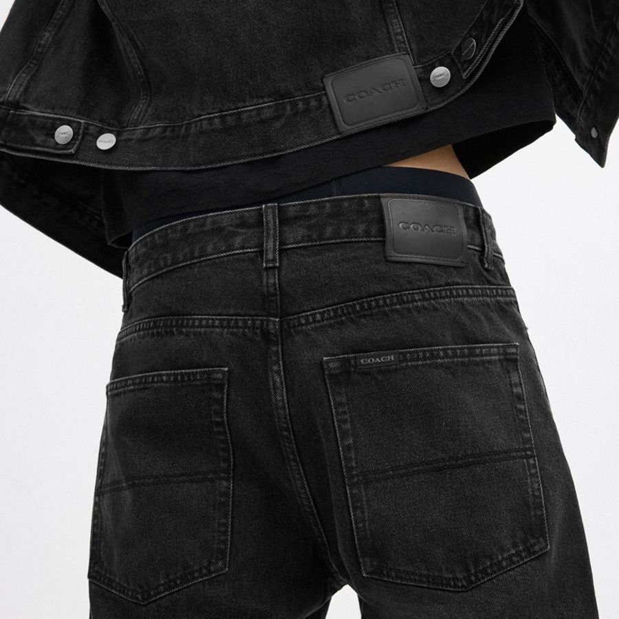 COACH® Taper Jeans In Organic Cotton Men Pants Black | IUZV65174