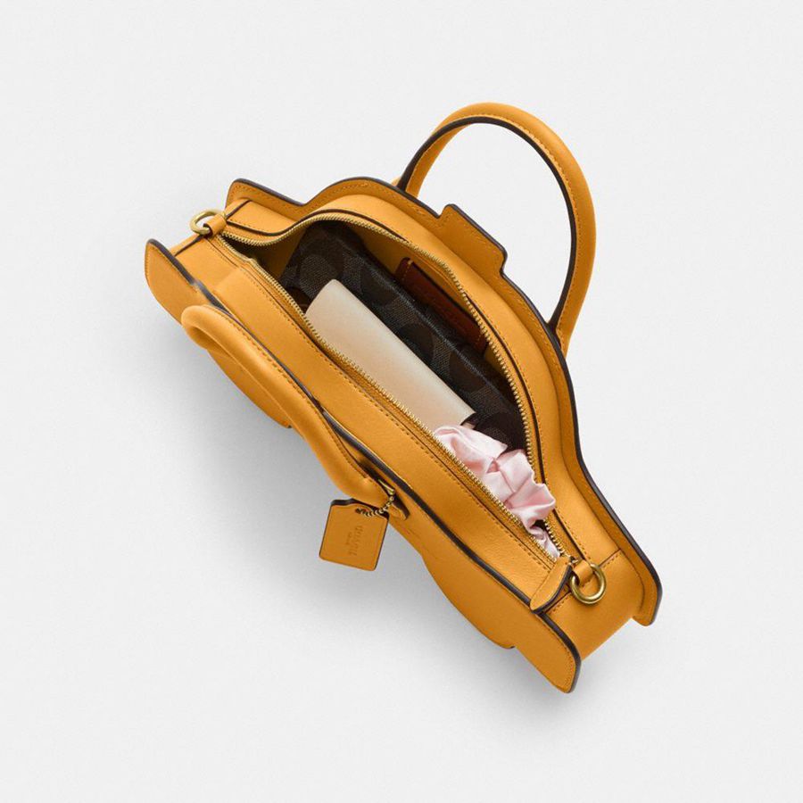 COACH® Taxi Women Crossbody Bag Yellow | WYEO17603