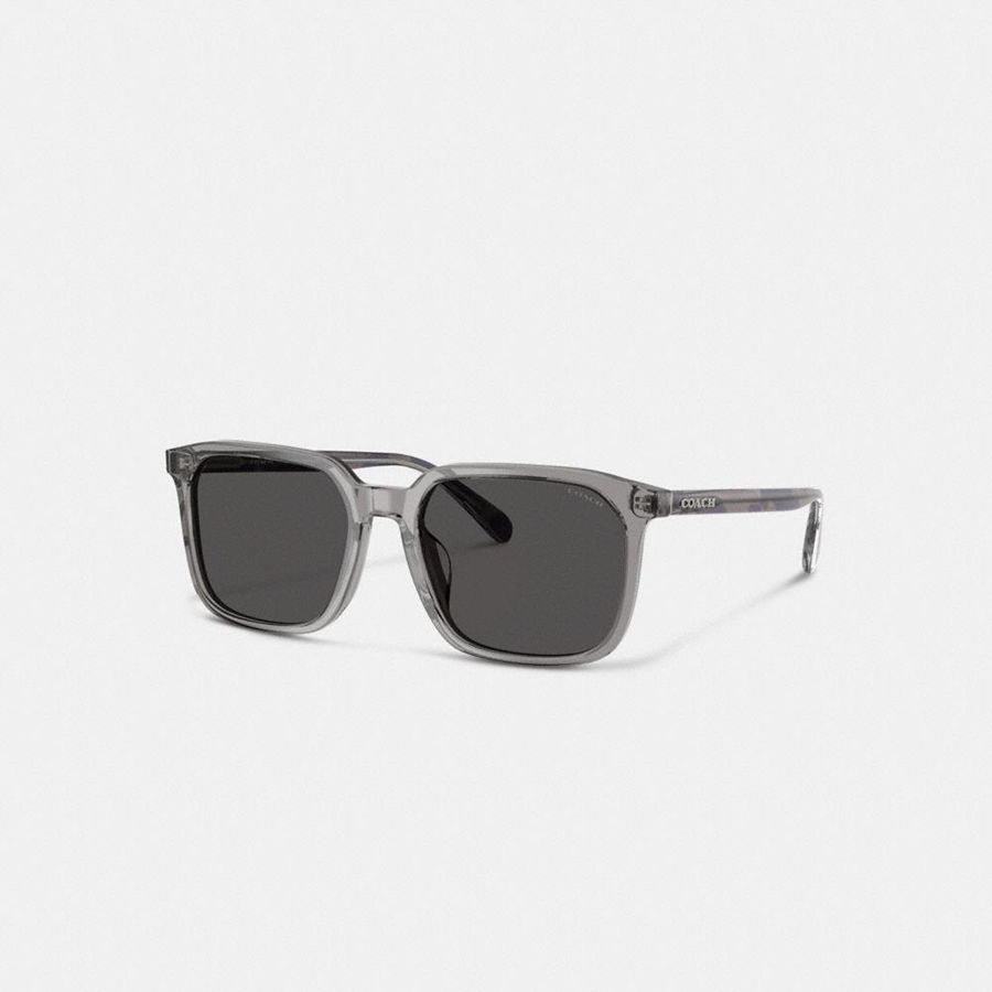 COACH® Thin Square Men Sunglasses Grey | QMPX76913