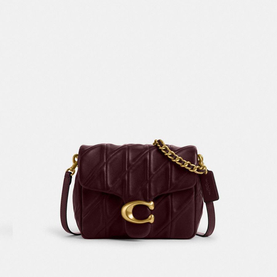 COACH® Times Square Tabby With Quilting Women Shoulder Bag Burgundy | AFMU04718