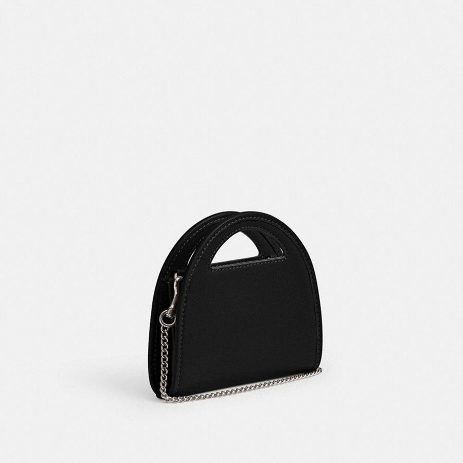 COACH® Top Handle Card Case Women Crossbody Bag Black | XPMB51086