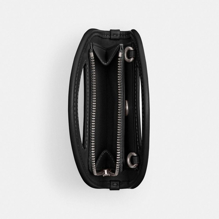COACH® Top Handle Card Case Women Crossbody Bag Black | XPMB51086