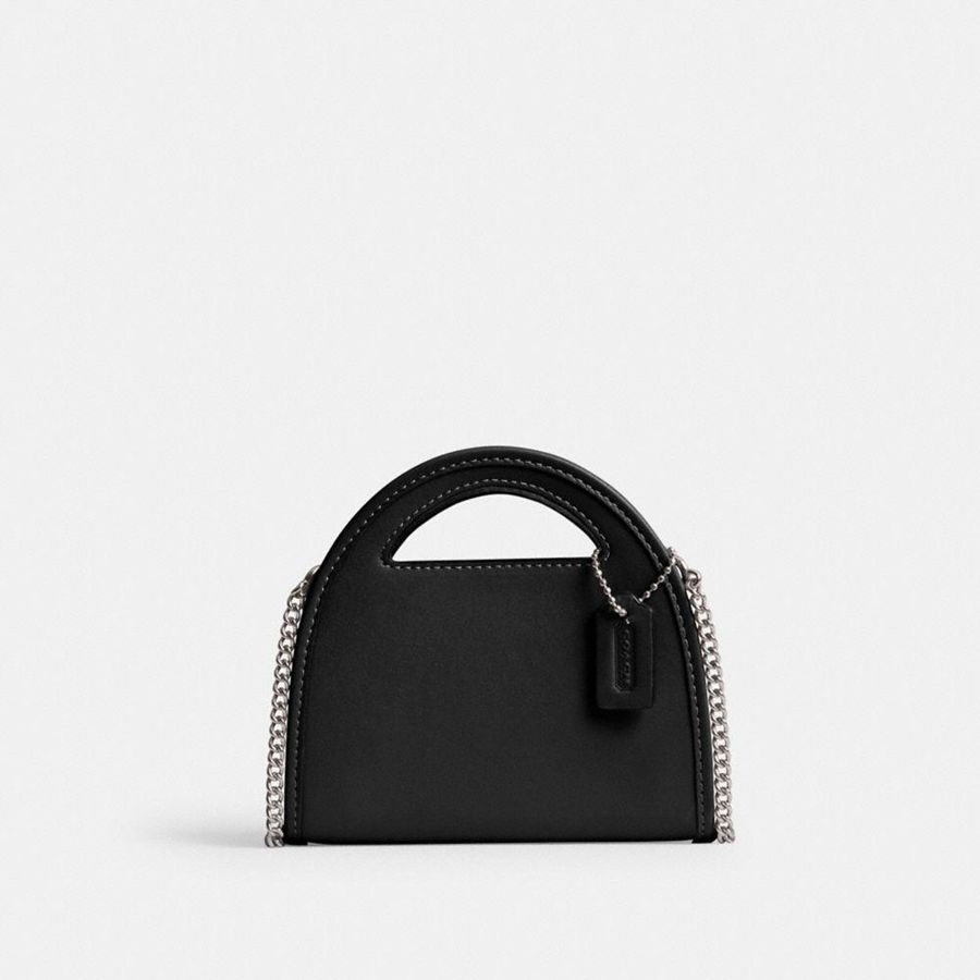 COACH® Top Handle Card Case Women Crossbody Bag Black | XPMB51086
