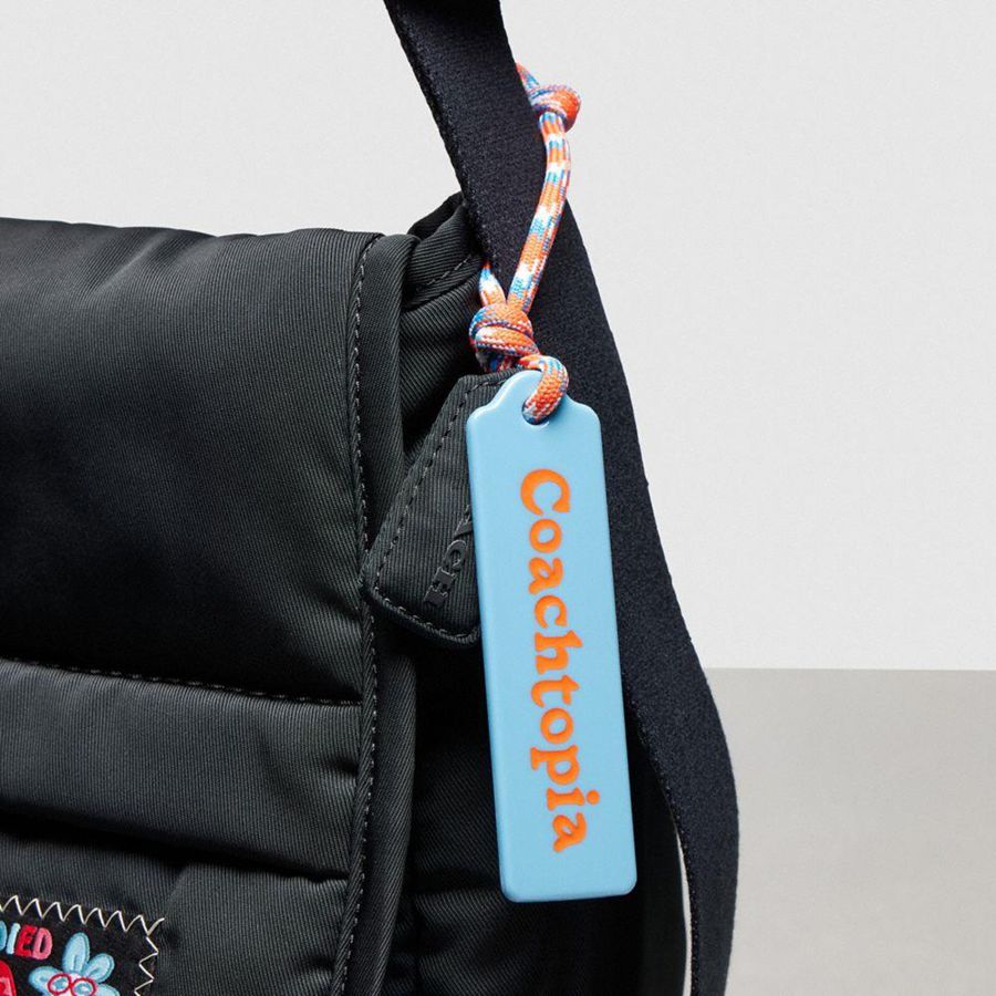 COACH® Topia Loop Messenger Men Crossbody Bag Black | VDYU70852