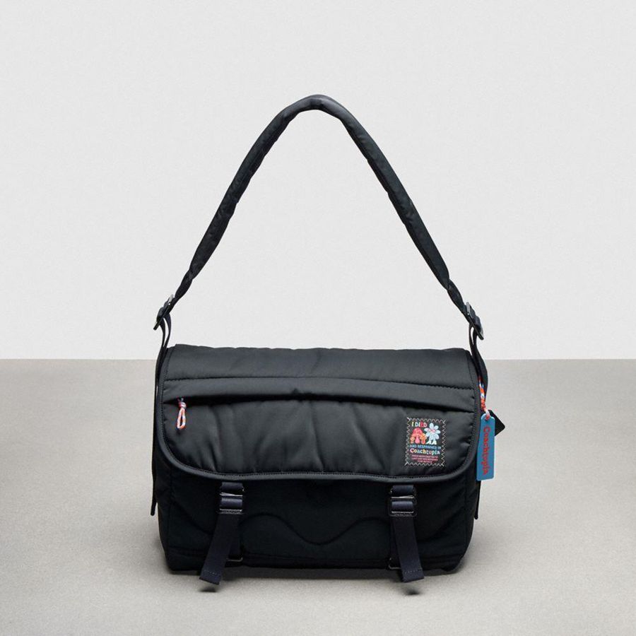 COACH® Topia Loop Messenger Men Crossbody Bag Black | VDYU70852