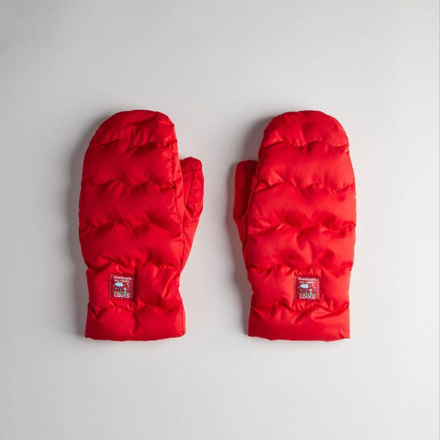 COACH® Topia Loop Mittens Women Gloves Red | WNOZ54362