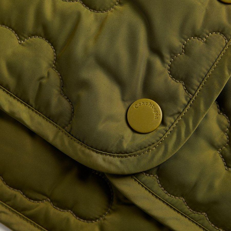 COACH® Topia Loop Quilted Cloud Women Skirt Olive | DMWH20367