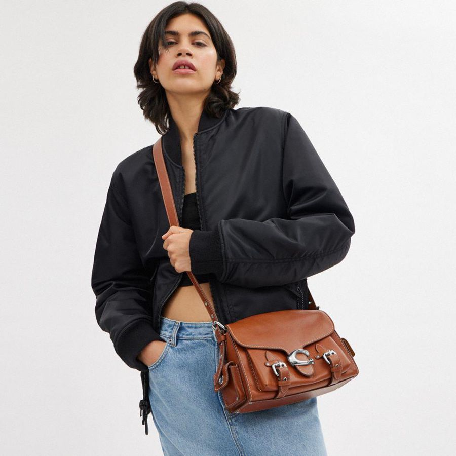 COACH® Western Tabby Women Shoulder Bag Brown | BVIF06783