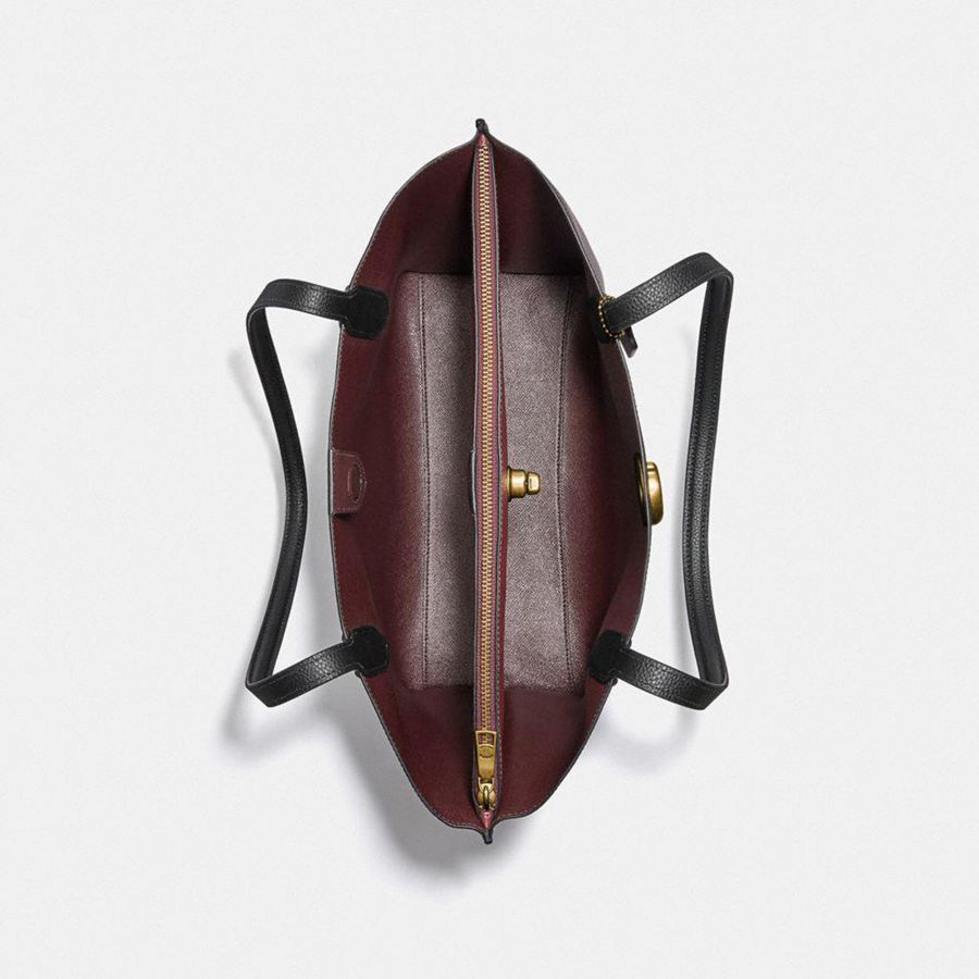 COACH® Willow Women Tote Bags Black | WZRF90318