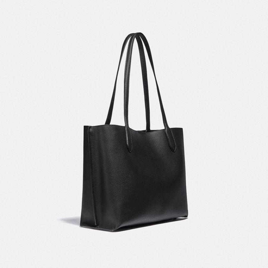 COACH® Willow Women Tote Bags Black | WZRF90318