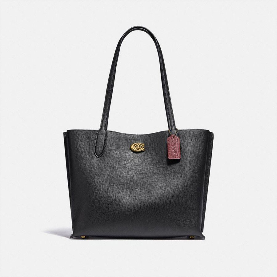 COACH® Willow Women Tote Bags Black | WZRF90318