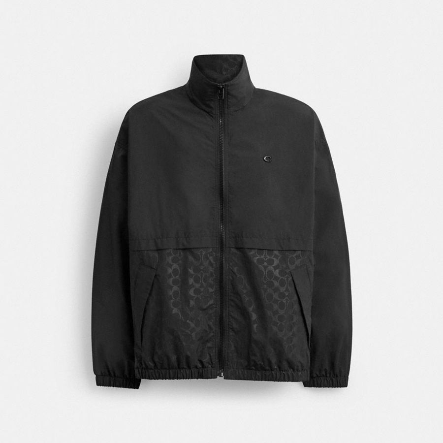 COACH® Windbreaker Men Jacket Black | USCZ41762