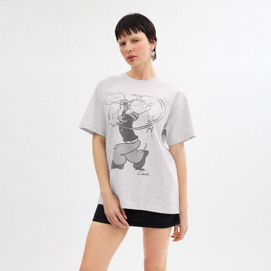 COACH® X Popeye Men T-Shirt White | LCIY14708