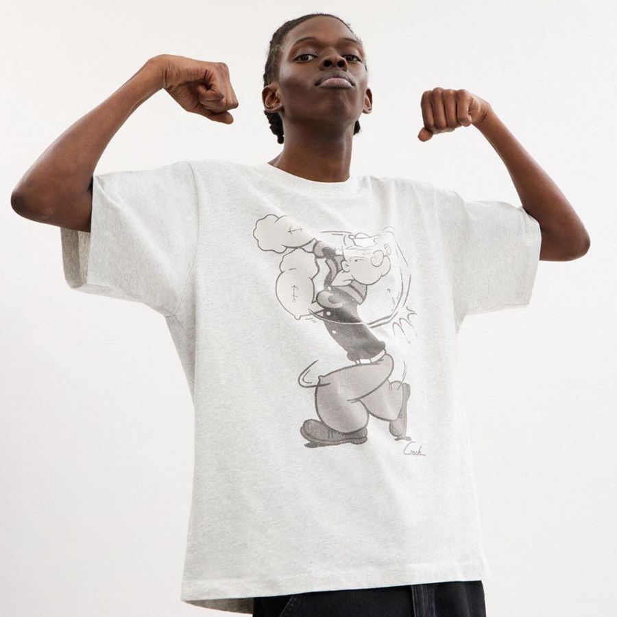 COACH® X Popeye Men T-Shirt White | LCIY14708